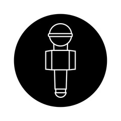 Microphone icon vector. mic illustration sign. Karaoke symbol. Audio logo.