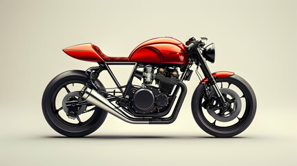 A cafe racer with minimalist design and a powerful engine