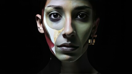 portrait of a woman with mask