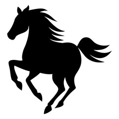 horse silhouette vector isolated on white