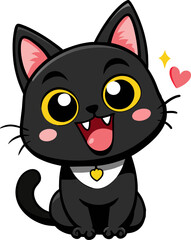 cute cartoon cat illustration