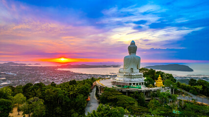 Sunrise view at Big Buddha in Phuket Island, Thailand, Asia