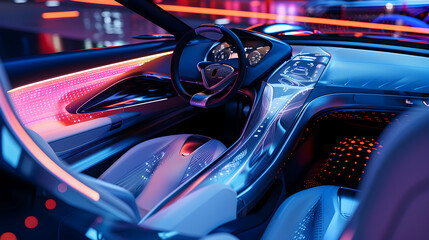 a concept car with a customizable exterior display for personalized aesthetics