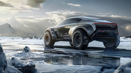 a concept car with active suspension technology for a smooth ride on any terrain