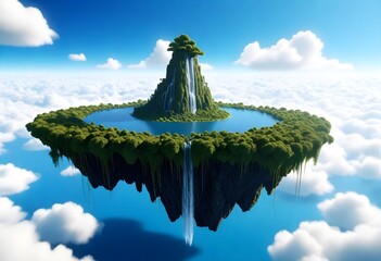 An intricate 8k rendering of a floating island in  (21)