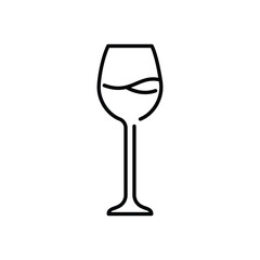 Wine glass vector icon