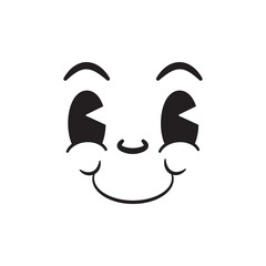 Fototapeta premium Retro Cartoon Face
