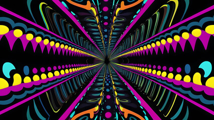 Abstract retro style groovy psychedelic background