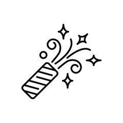 Party popper vector icon.