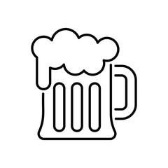 Beer mug vector icon