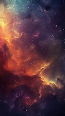 Nebula in deep space with stars.