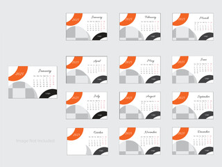 Modern Desk Calendar design 2025.