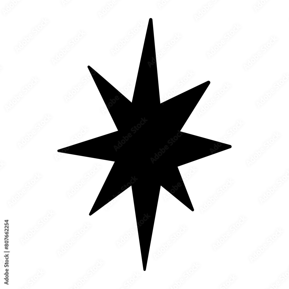 Wall mural sparkle star icon, vector hand drawn design element.