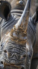 Rhino faces in close-up