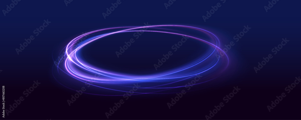 Aufkleber vector swirl trail effect. abstract vector fire circles, sparkling swirls and energy light spiral fr
