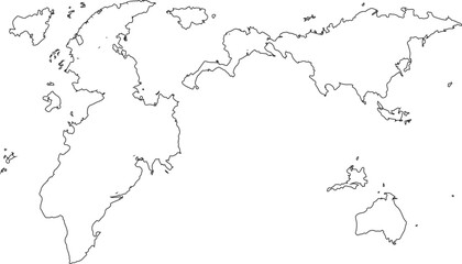 world map outline vector design. 