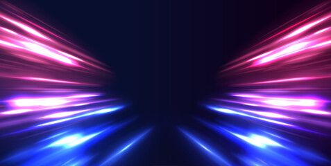 Vector swirl trail effect. Laser beams luminous abstract sparkling isolated on a transparent background. Panoramic high speed technology concept, light abstract background. 