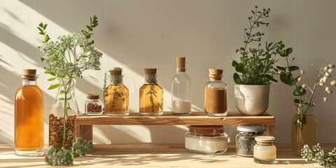 Botanical Product Image. Fresh, Natural, Eco-product Shot.