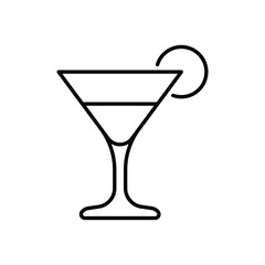 Cocktail drink vector icon