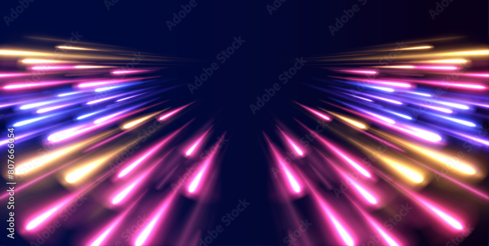 Poster vector swirl trail effect. laser beams luminous abstract sparkling isolated on a transparent backgro
