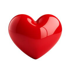 Fototapeta premium Red glossy heart. Symbol of love, health and passion.