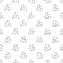 Seamless pattern with onigiri for decorative print, wrapping paper, menu, wallpaper and fabric