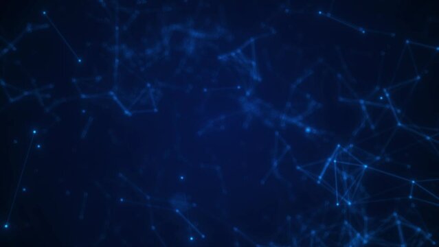 Growth of investment and progress of technology in the world, background of blue lines, abstract tunnel in blue shades