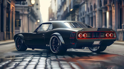 a retro-inspired muscle car with a modern twist