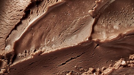 delicious chocolate ice cream texture closeup photo : Generative AI