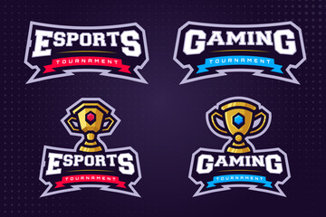 Naklejka premium Champions League E-sports Gaming Logo for Tournament 