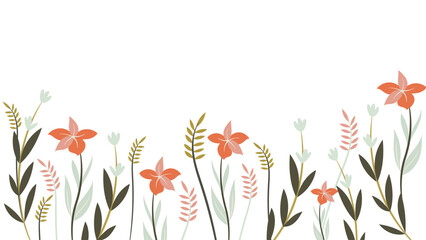 Abstract flower background Vector design floral border frame