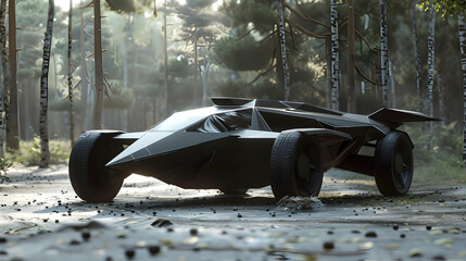 concept vehicle inspired by the sleekness of stealth aircraft