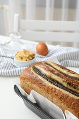 Tasty food with banana, concept of tasty food with banana