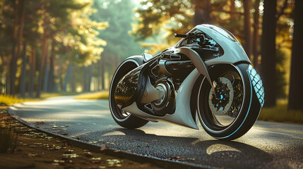 futuristic motorcycle concept inspired by nature and organic forms