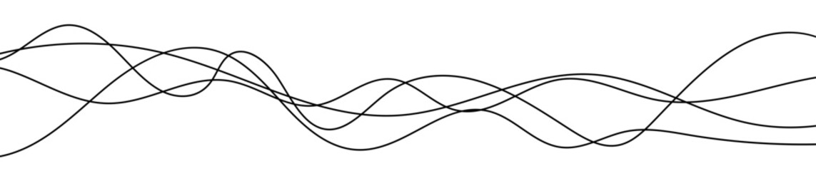Thin curved wavy lines