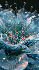 Captivating Bioluminescent Phenomenon Exploring Biomagnetic Spatial Orientation in Surreal Underwater Realm