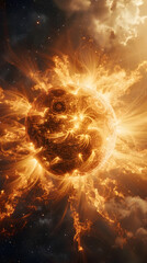 Captivating Cosmic Fusion:Visualizing the Sun's Fiery Nuclear Dynamics