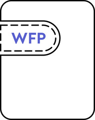 WFP File icon thick black outline