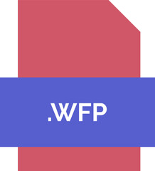 WFP  File extension Icon Fill Crisp corners with symbol