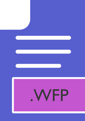 Fototapeta premium WFP File format Icon Black fill