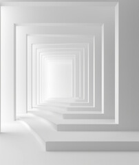 Fototapeta premium Symmetrically arranged white pages exhibit a minimalist style.