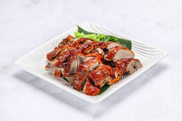 Asian cuisine - roasted duck with skin