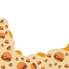 Burger With Wavy Corner