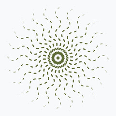 Pattern element on a white background. The vector image can be used as a decoration for fine art.