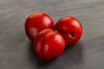 Ripe sweet juicy red plum