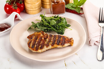 Delicous grilled pork meat steak