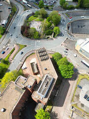High Angle View of Wolverhampton City of metropolitan borough in the West Midlands, England, United...