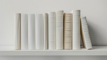 A classic bookshelf with space for books, located in a clean room.