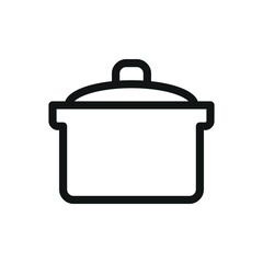 Cooking pot isolated icon, pan vector symbol with editable stroke