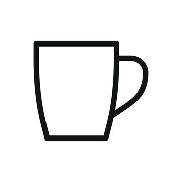recommend clip art: Cup isolated icon, mug vector symbol with editable stroke